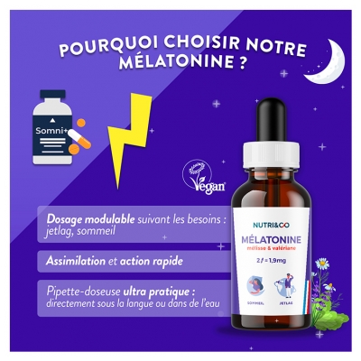 Nutri&Co Mélatonine Sommeil 20 ml