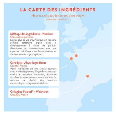 Nutri&Co Collagène Marin Type 1 et 2 Peau & Articulations Saveur Pêche 190 g