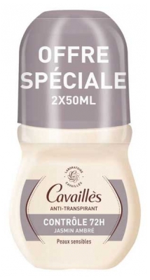 Cavaillès Contrôle 72H Anti-Transpirant Roll-On Lot de 2 x 50 ml