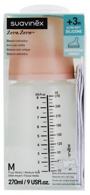Suavinex Zéro Zéro Biberon Anti-Colique Débit Moyen 270 ml