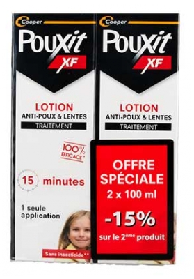 Pouxit Lotion Traitement Anti-Poux & Lentes 2 x 100 ml