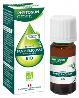Phytosun Arôms Huiles Essentielles Flacons Essence de Pamplemousse (Citrus paradisi) Bio 10 ml (à consommer de préférence avant le 30/11/2026)