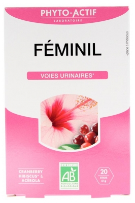 Phyto-Actif Féminil Voies Urinaires Bio 24 Sticks (à consommer de préférence avant le 30/11/2026)