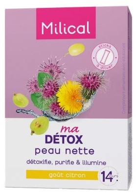 Milical Peau Nette Ma Détox 14 sticks (à consommer de préférence avant le 30/11/2026)