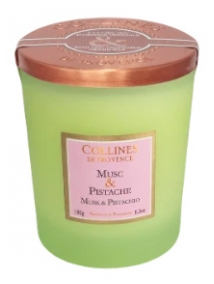 Collines de Provence Bougie Duo 180 Grammes - Senteur : Musc & Pistache