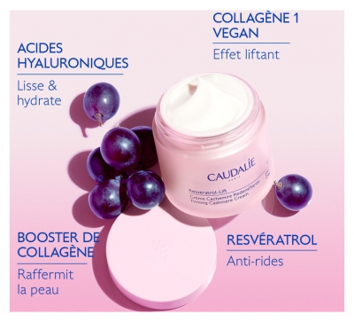 Caudalie Resveratrol [Lift] Crème Cachemire Redensifiante Anti-Rides 50 ml