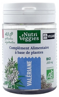 Valériane Bio 40 gélules - Complément alimentaire végétarien aux vertus apaisantes (à consommer de préférence avant le 01/12/2026)