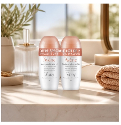 Avène Body Déodorant Efficacité 24H Peaux Sensibles 2 x 50 ml