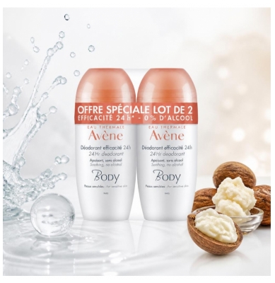 Avène Body Déodorant Efficacité 24H Peaux Sensibles 2 x 50 ml