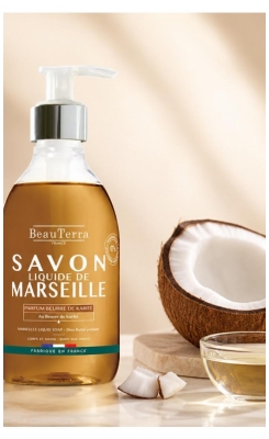 BeauTerra Savon de Marseille Liquide Parfum Beurre de Karité 300 ml