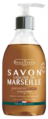 BeauTerra Savon de Marseille Liquide Parfum Beurre de Karité 300 ml