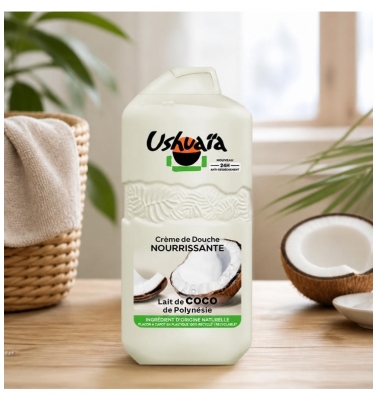 Ushuaïa Crème de Douche Nourrissante Lait de Coco de Polynésie 280 ml