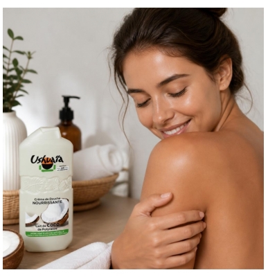 Ushuaïa Crème de Douche Nourrissante Lait de Coco de Polynésie 280 ml