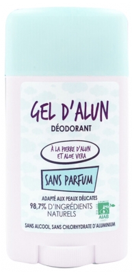 Gel d'Alun Déodorant en Gel Pierre d'Alun & Aloe Vera Sans Parfum 50 ml