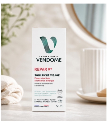Laboratoires Vendôme Soin Riche Visage Peaux Réactives à Tendances Atopiques 50 ml