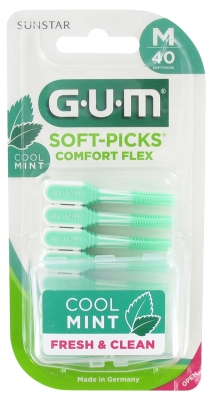 GUM Soft-Picks Cool Mint Comfort Flex 40 Unités