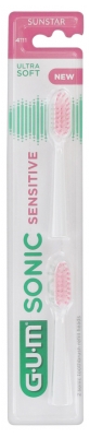 Gum Recharges Brosse à Dents Sonic Sensitive Par 2