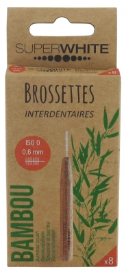 Superwhite Brossettes Interdentaires 8 Unités - Taille : Iso 0 0,6 mm