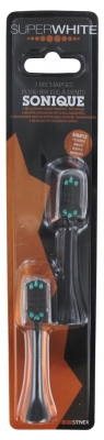 Superwhite Sonique Recharges Brosse a Dents Black X2