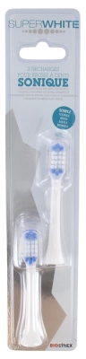 Superwhite Sonique Recharges Brosse a Dents Black X2 - Couleur : Blanc