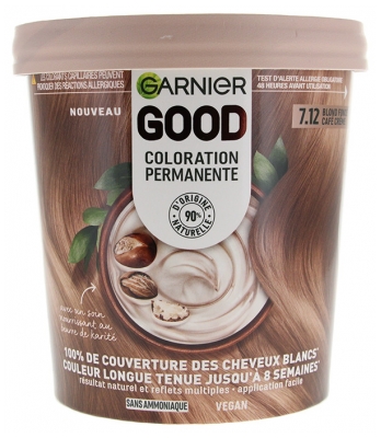 Garnier Good Coloration Permanente et sans Ammoniaque 160 ML - Coloration : 7.12 Blond Foncé Café Crème