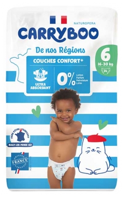 Carryboo De Nos Régions Couches Taille 6 (16-30 kg) 34 Unités