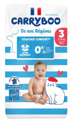 Carryboo De Nos Régions Couches Taille 3 (4-9 kg) 50 Unités