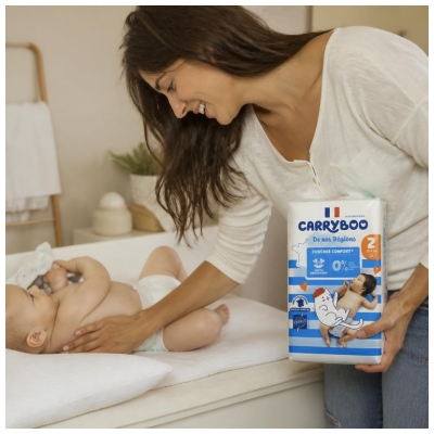 Carryboo De Nos Régions Couches Taille 2 (3-6 kg) 50 Unités