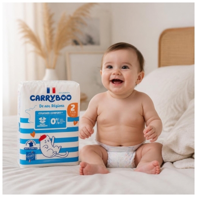 Carryboo De Nos Régions Couches Taille 2 (3-6 kg) 50 Unités