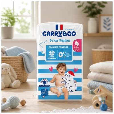 Carryboo De Nos Régions Couches Taille 4 (7-18 kg) 44 Unités