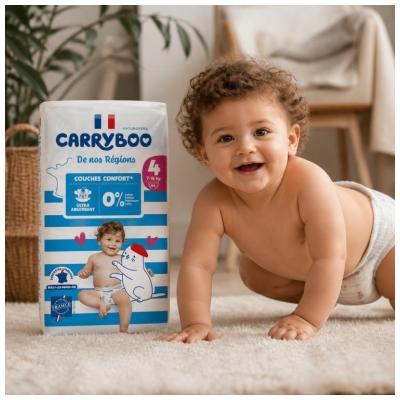 Carryboo De Nos Régions Couches Taille 4 (7-18 kg) 44 Unités