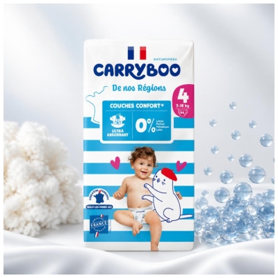 Carryboo De Nos Régions Couches Taille 4 (7-18 kg) 44 Unités