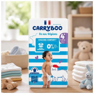 Carryboo De Nos Régions Couches Taille 4+ (9-20 kg) 42 Unités