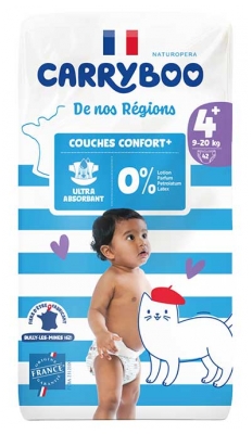Carryboo De Nos Régions Couches Taille 4+ (9-20 kg) 42 Unités