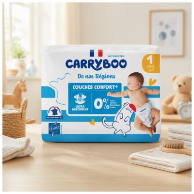 Carryboo De Nos Régions Couches Taille 1 (2-5 kg) 24 Unités