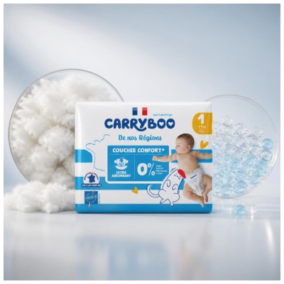 Carryboo De Nos Régions Couches Taille 1 (2-5 kg) 24 Unités