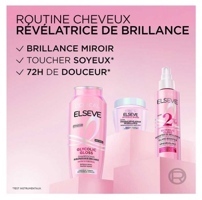 L'Oréal Paris Elseve Glycolic Gloss Routine Soin Cheveux Brillants