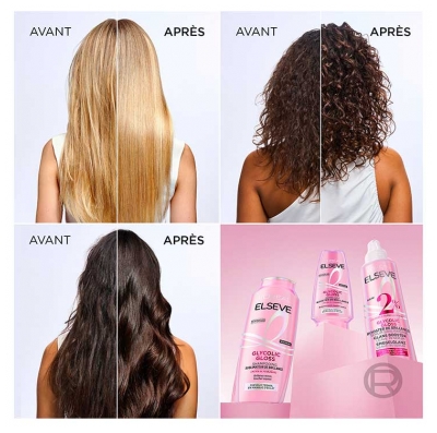 L'Oréal Paris Elseve Glycolic Gloss Routine Soin Cheveux Brillants
