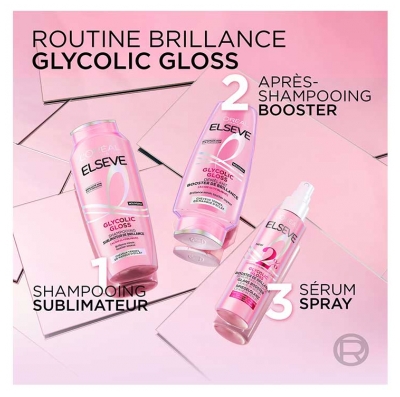 L'Oréal Paris Elseve Glycolic Gloss Routine Soin Cheveux Brillants