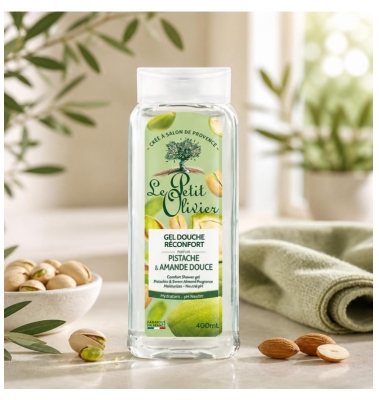 Le Petit Olivier Gel Douche Réconfort Amande Douce & Pistache 400 ml