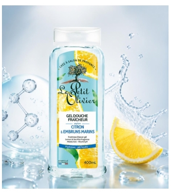 Le Petit Olivier Gel Douche Fraîcheur Embruns Marins & Citron 400 ml
