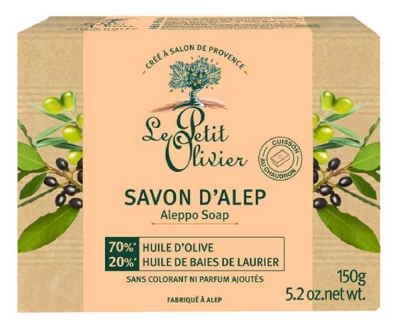 Le Petit Olivier Savon d'Alep Huile d'Olive et de Baies de Laurier 150 g