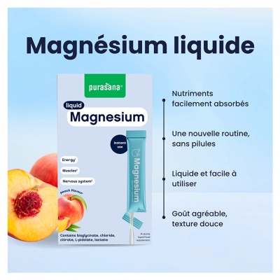 Purasana Liquide Magnesium 15 Sticks x 10 ml