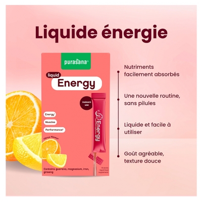Purasana Liquide Énergie 15 Sticks x 10 ml