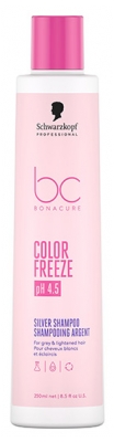 Bonacure Schwarzkopf Professional Shampoing Argent Color Freeze Cheveux Blancs et Éclaircis 250 ml