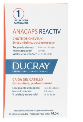 Ducray Anacaps Reactiv Chute de Cheveux 30 Gélules