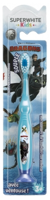Superwhite Kids Brosse à Dents Enfants Dès 3 Ans - Modèle : Dragons