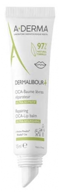 A-DERMA Dermalibour+ CICA - Baume Réparateur Lèvres Irritées et Gercées 15 ml