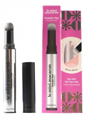 Le Mini Macaron Effet Chrome Pinceau Poudre Ongles 0,5 g - Teinte : Mirror Mirror