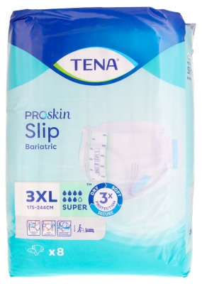 Tena ProSkin Slip Bariatric Super Taille 3XL Changes Complets 8 Unités